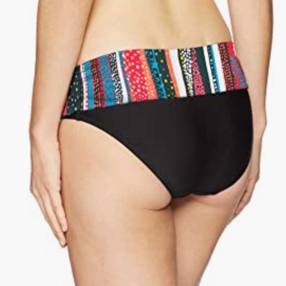 Anne Cole Marilyn Halter Neck Top and Shirred Band Hipster Sand Stripe‎ XS - Picture 12 of 16